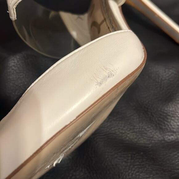 🎉 Sam Edelman Hope Stiletto Mule Pump - Bright White Nappa Leather! - Picture 5 of 7